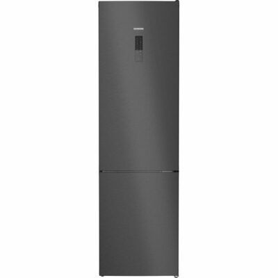 iq300, réfrigérateur combiné pose libre, 203 x 60 cm, blacksteel acier inox noir siemens kg39nxxdf