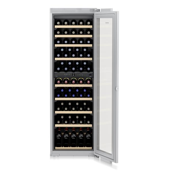 cave à vin intégrable liebherr ewtdf3553 26, porte adaptée pour installation d'un cadre décor.