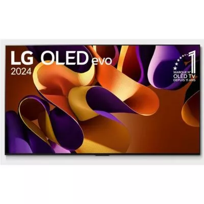 tv lg oled uhd 4k oled65g45lw, conçu pour être fixé au mur