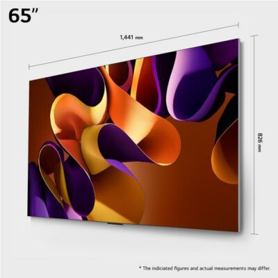 tv lg oled uhd 4k oled65g45lw, conçu pour être fixé au mur