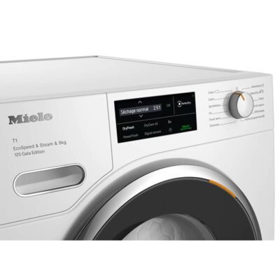 sèche linge pompe à chaleur t1 : a+++ i 9 kg i steamfinish i silencedrum i drycare 40 twl680wp 125 gala edition