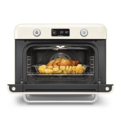 mini four vapeur posable smeg cof01creu