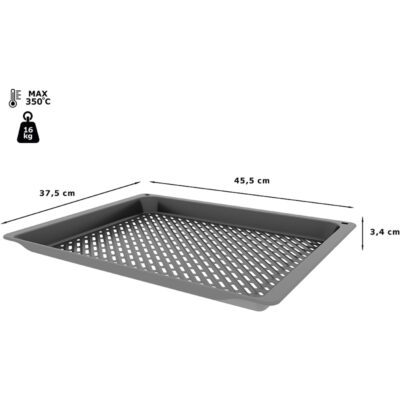 insert pour gril, 34 x 455 x 375 mm bosch