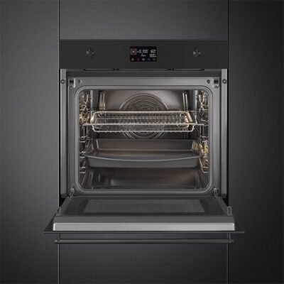 four 60 cm vapor clean noir micro ondes combiné esthétique classica so6302m2n