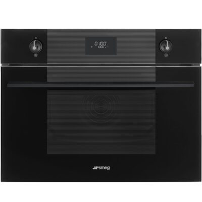 four compact 45 cm noir micro ondes gril esthétique linéa smeg so4101m0b3