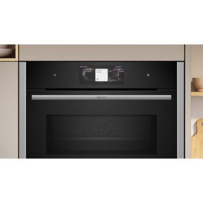 n 90, four intégrable compact avec fonction micro ondes, 60 x 45 cm, inox neff c24mt7mn0