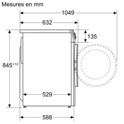 série 6, lave linge front, 10 kg, 1400 trs/min, blanc bosch wgg254fafr