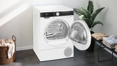 sèche linge pompe à chaleur extraklasse iq500, 9 kg, blanc wq45g20mfr