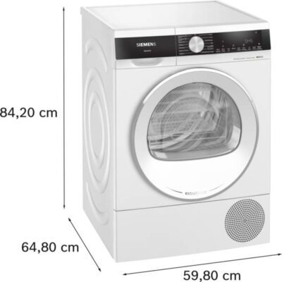 sèche linge pompe à chaleur extraklasse iq500, 9 kg, blanc wq45g20mfr