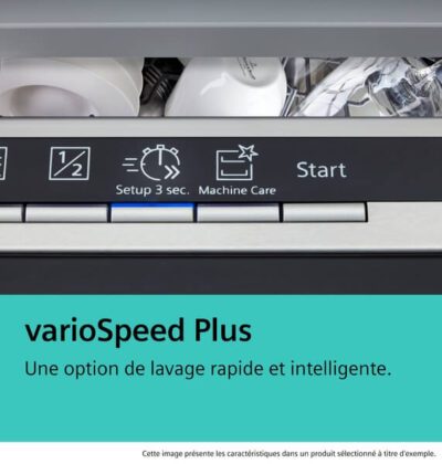 iq500, lave vaisselle sous plan, 60 cm, acier brossé noir anti traces siemens sn15ec06cs