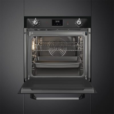 four 60 cm pyrolyse noir chaleur tournante esthétique victoria sop6900tn