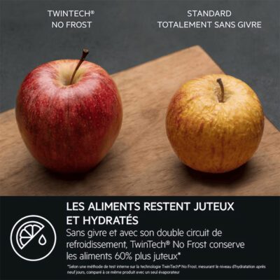 réfrigérateur combiné encastrable 177.2 cm twintech aeg osc6n181es