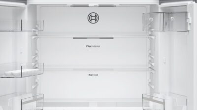 série 4, réfrigérateur multi portes congélateur en bas, 183 x 90.5 cm, acier brossé anti traces, total no frost bosch kfn96vpea