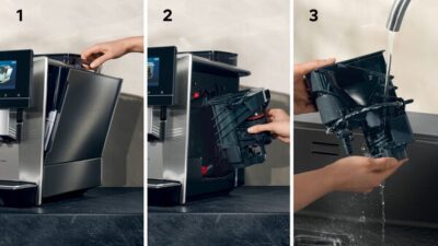 machine à café tout automatique, eq900 plus, inox, réservoir d'eau siemens extraklasse tq907fz3