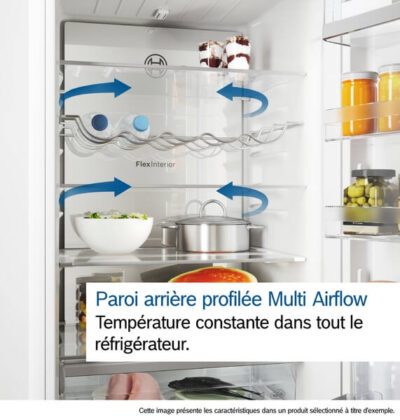 série 4, réfrigérateur multi portes congélateur en bas, 183 x 90.5 cm, acier brossé anti traces, total no frost bosch kfn96vpea