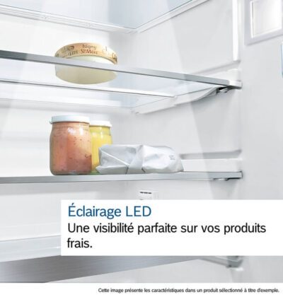 série 4, réfrigérateur multi portes congélateur en bas, 183 x 90.5 cm, acier brossé anti traces, total no frost bosch kfn96vpea