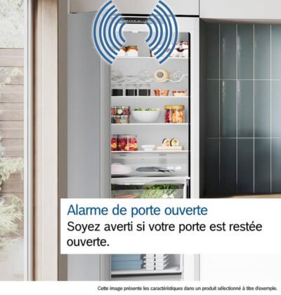 série 4, réfrigérateur multi portes congélateur en bas, 183 x 90.5 cm, acier brossé anti traces, total no frost bosch kfn96vpea