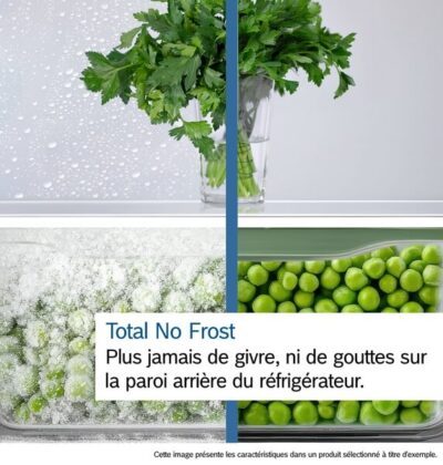 série 4, réfrigérateur multi portes congélateur en bas, 183 x 90.5 cm, acier brossé anti traces, total no frost bosch kfn96vpea