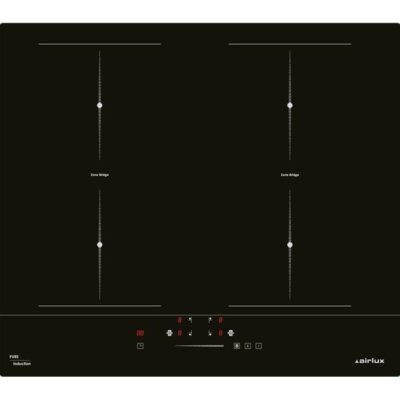 table induction 4 foyers et ses deux zones bridge airlux ati642bsl