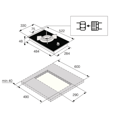 table de cuisson à gaz asko hg8313bgb1