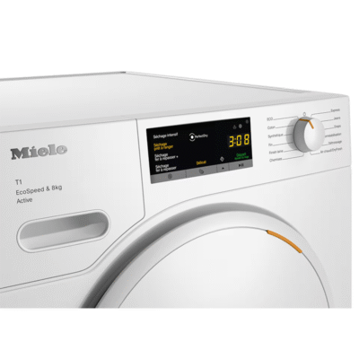 sèche linge pompe à chaleur t1 : 8 kg i easycontrol i ecospeed i technologie ecodry i fragrancedos miele twa 520 wp