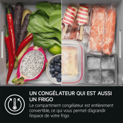 réfrigérateur congélateur combiné encastrable 177.2 cm aeg tsc9v181bs