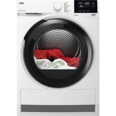 sèche linge 8kg, technologie precisedry à capteurs aeg tr71dg8co