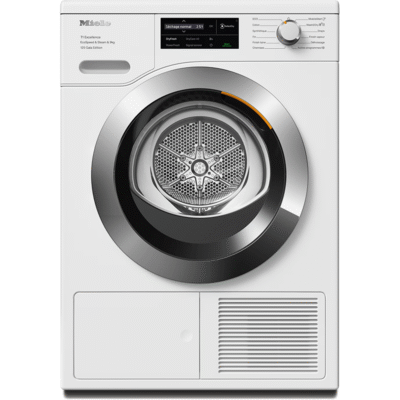 sèche linge pompe à chaleur t1 : 9 kg i comfortsensor i steamcare i silencedrum i drycare 40 miele tel685wp 125 gala ed.