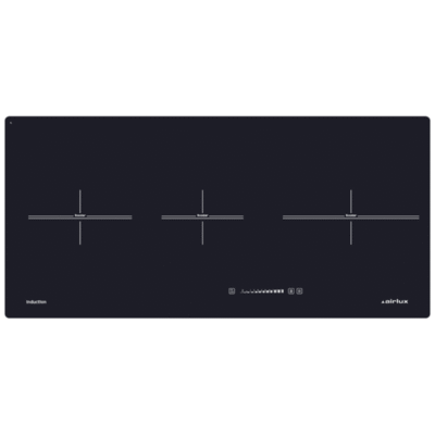 table induction panoramique 80 x 37 cm airlux ati83bk