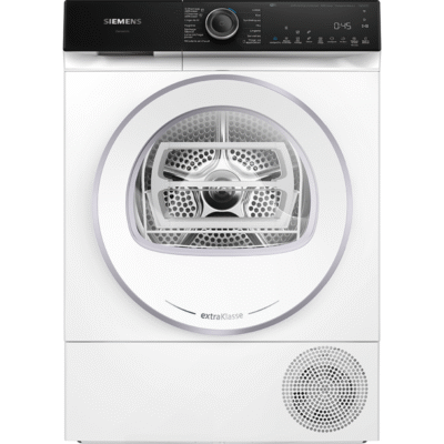 iq500, sèche linge pompe à chaleur, 9 kg, blanc siemens extraklasse wq46h2cafr