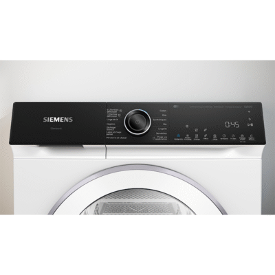 iq500, sèche linge pompe à chaleur, 9 kg, blanc siemens extraklasse wq46h2cafr