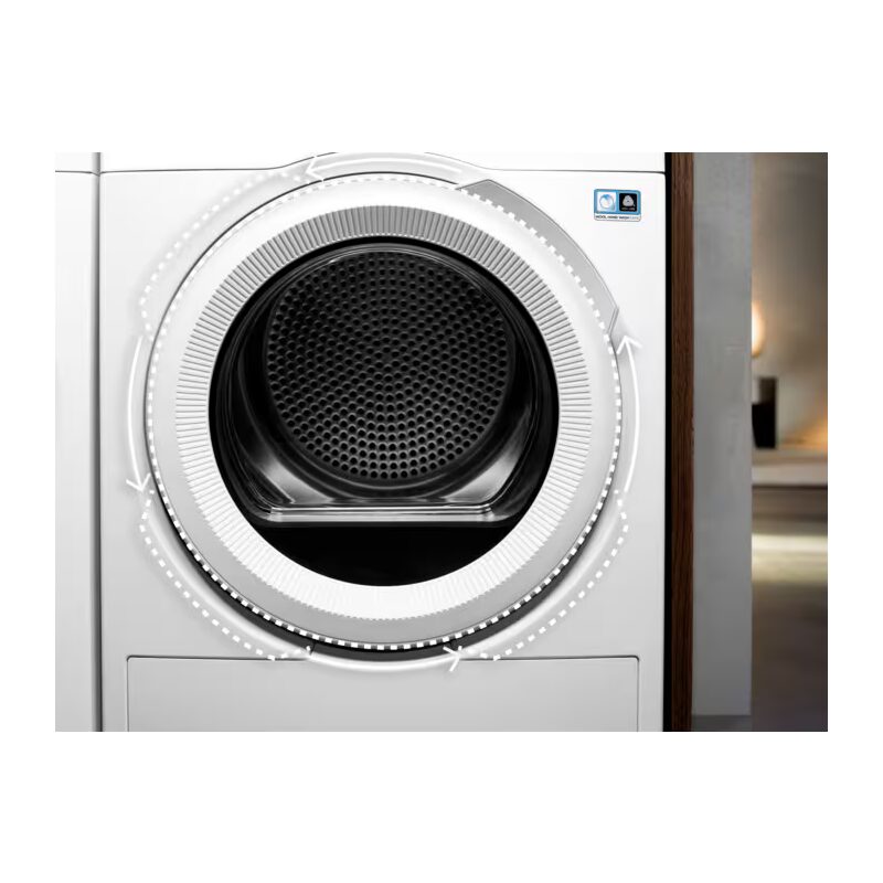 Porte de sèche-linge avec tambour rotatif