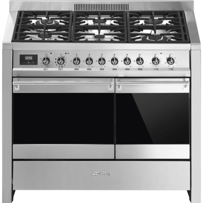 piano de cuisson haut de gamme smeg a2py 81 100cm inox gaz double four pyrolyse