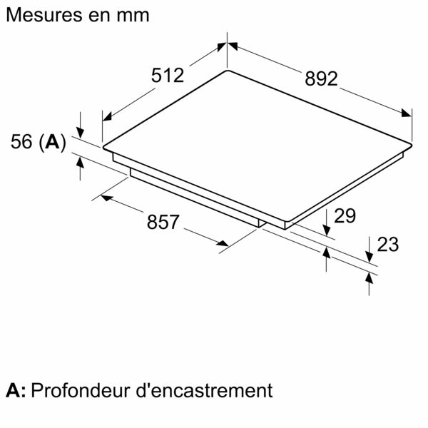 Table de cuisson induction Neff FlexInduction N90 T69PTX4L0, pose à fleur. – Image 3