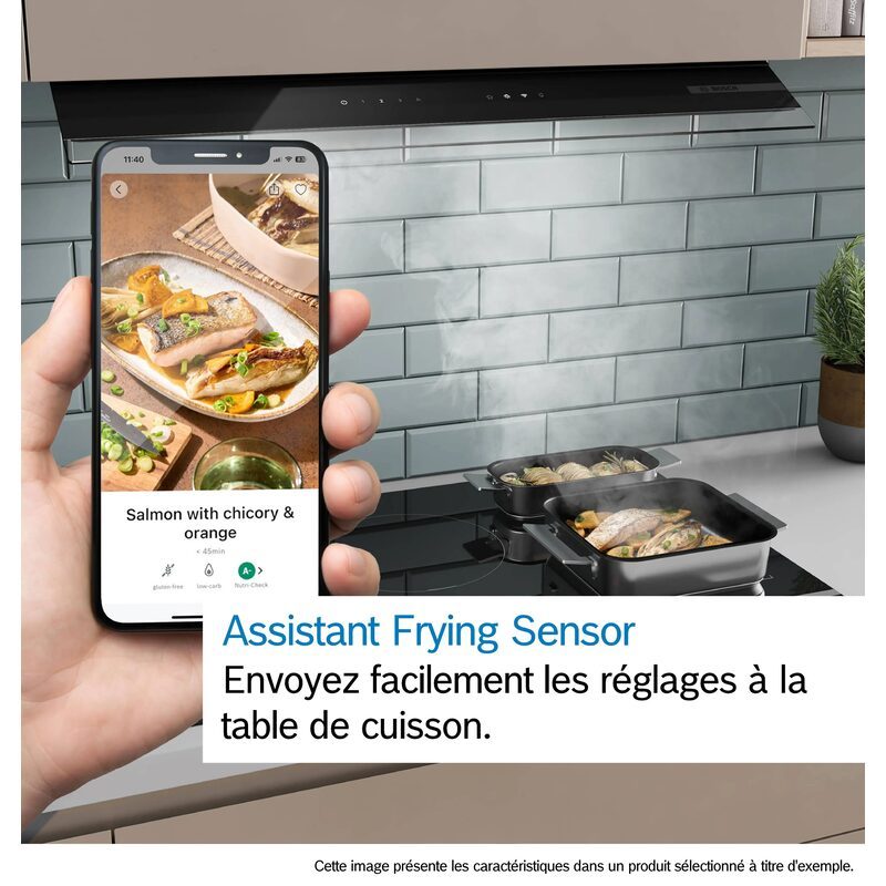 Table de cuisson connectée contrôlée par smartphone.