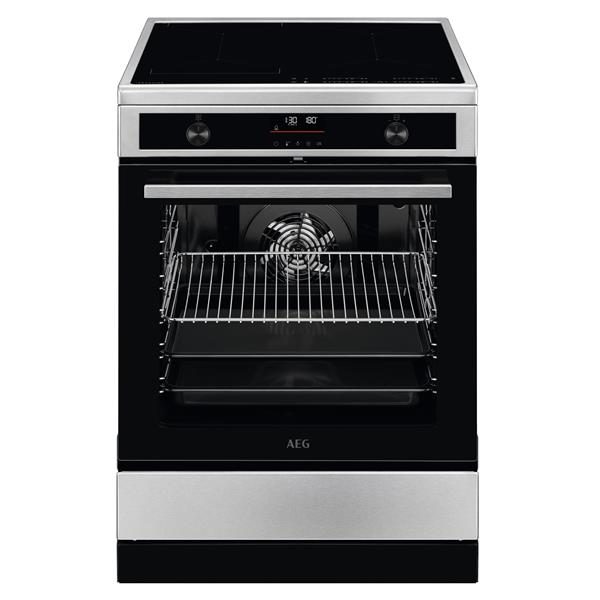 Cuisinière Induction AEG 60cm Four Pyrolyse SteamBake Inox - CIB6490APM
