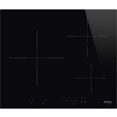 Table induction SMEG SI5633D - 60cm noire, design verre biseauté et puissance réactive
