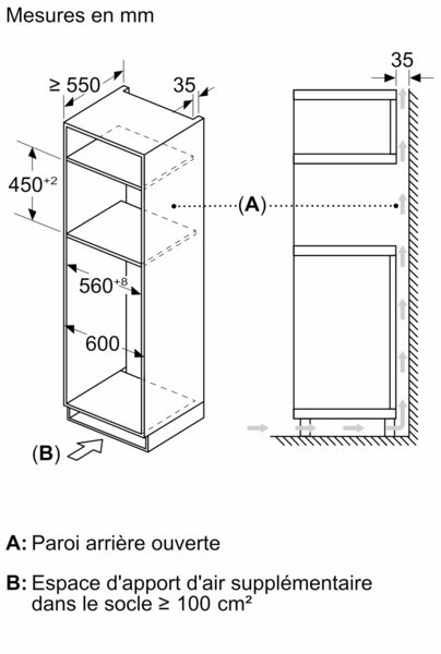 Four compact combiné micro-ondes 45cm Bosch CMA585GS1 Serie 6 Inox Verre Noir – Image 9