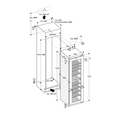 DESTOCKAGE - Cave à vin Gaggenau RW282261 - Double zone, 178cm inox encastrable – Image 5