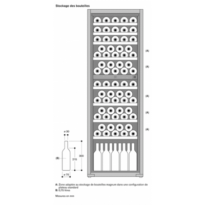 DESTOCKAGE - Cave à vin Gaggenau RW282261 - Double zone, 178cm inox encastrable – Image 4