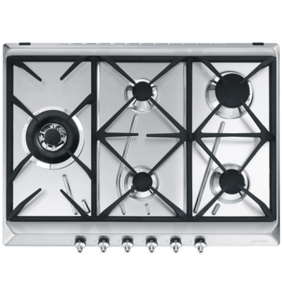 Table gaz SMEG SE775GH5 - 70cm inox, 5 foyers design italien