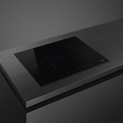 Table induction SMEG SI5633D - 60cm noire, design verre biseauté et puissance réactive – Image 3