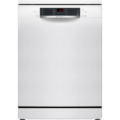 Lave-vaisselle blanc avec panneau de commande numérique