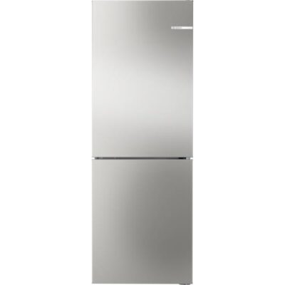Réfrigérateur congélateur argent moderne en inox