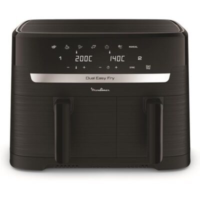 Friteuse sans huile double cuve noire Moulinex