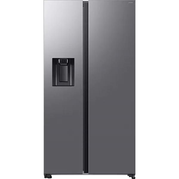 Réfrigérateur américain gris avec distributeur d’eau