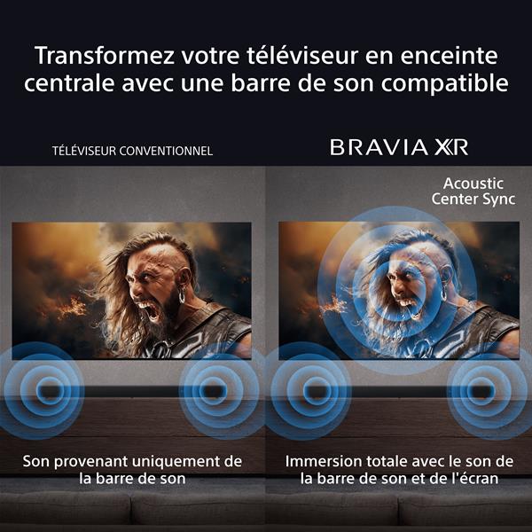 Téléviseur BRAVIA XR avec synchronisation audio immersive.