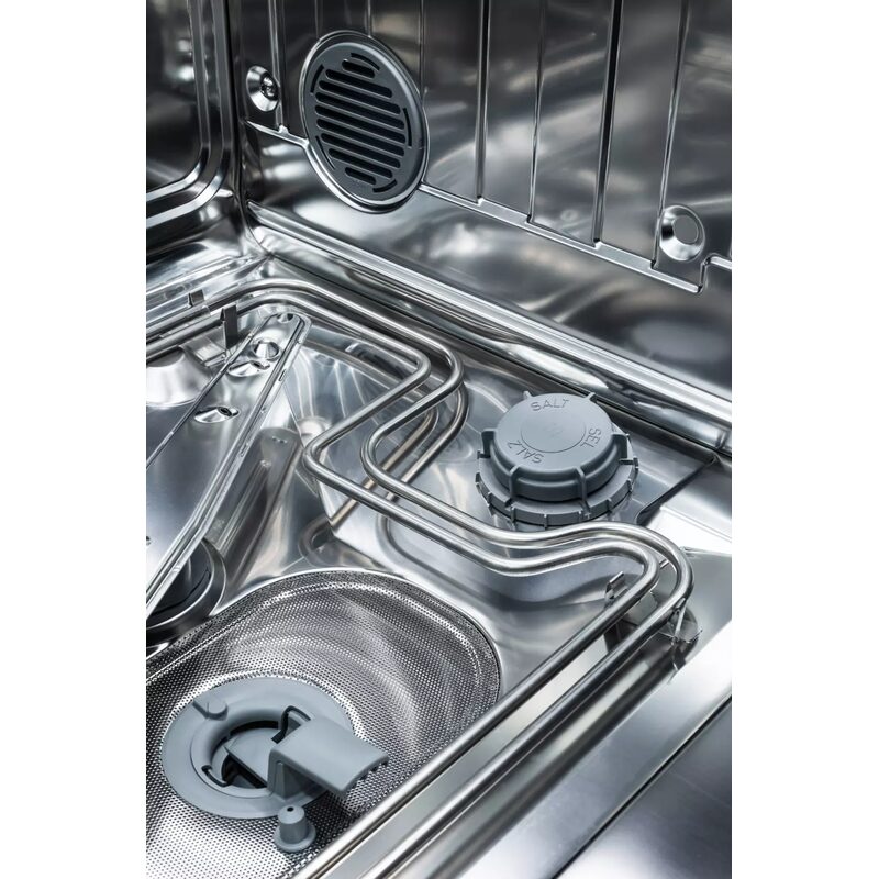 Intérieur en inox d’un lave-vaisselle moderne