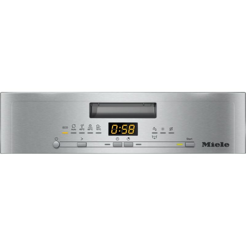 Panneau de commande lave-vaisselle inox avec écran numérique