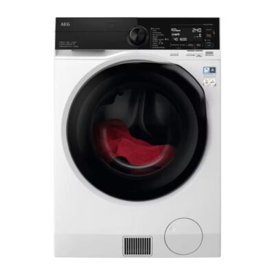 Lave-linge séchant blanc avec hublot noir